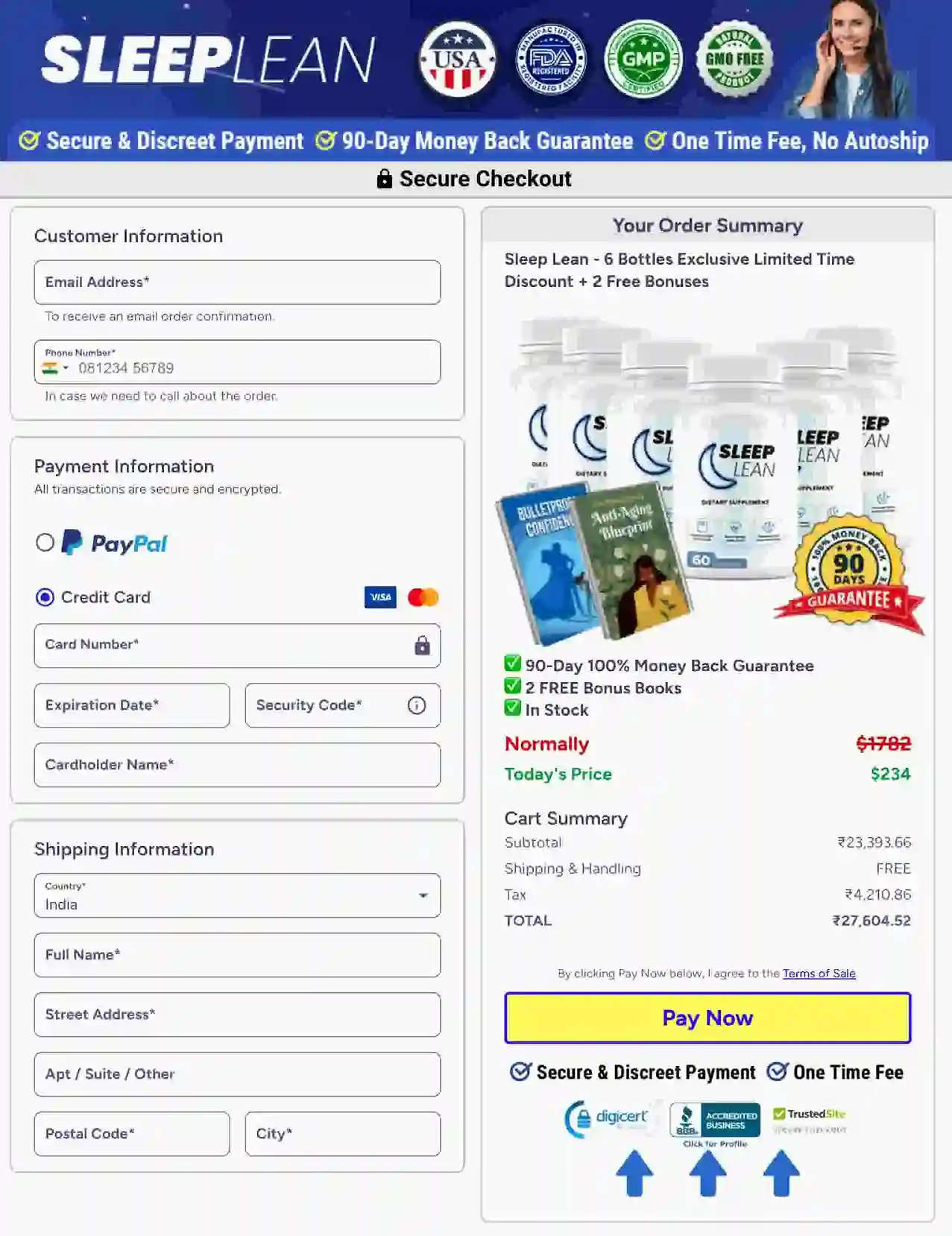 Secure Checkout Form
